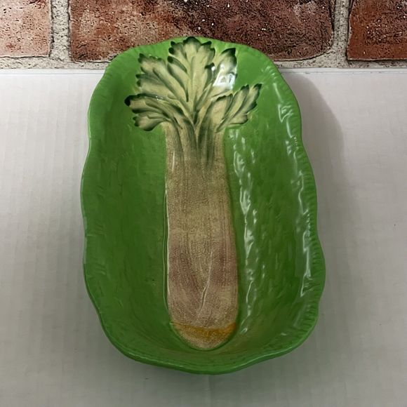 Beswick Ware Ceramic Celery Dish Boat #220 Made in England Green Basket Weave - Picture 9 of 17